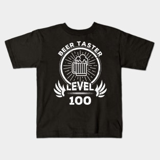 Level 100 Beer Taster Beer Fan Gift Kids T-Shirt